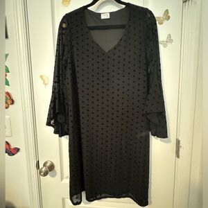 Black dress with bell sleeves